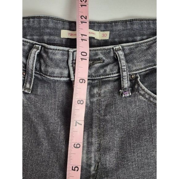 Levi's Black 721 High Rise Skinny Size 30 Jeans - Picture 4 of 11